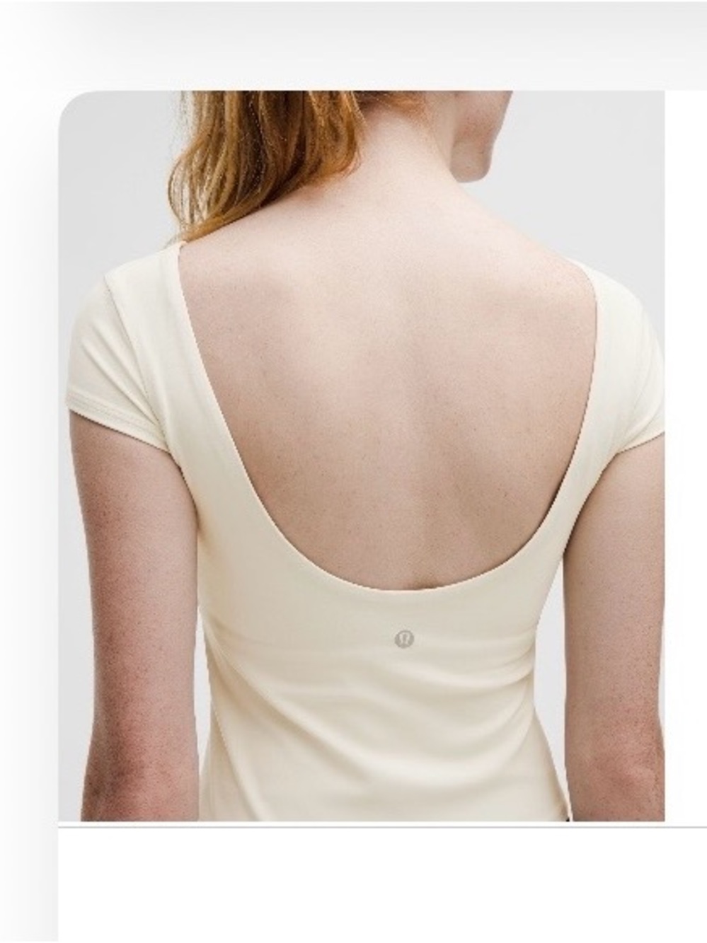 Lululemon Scoop-Back Align Short Sleeve Top in Ivory-8